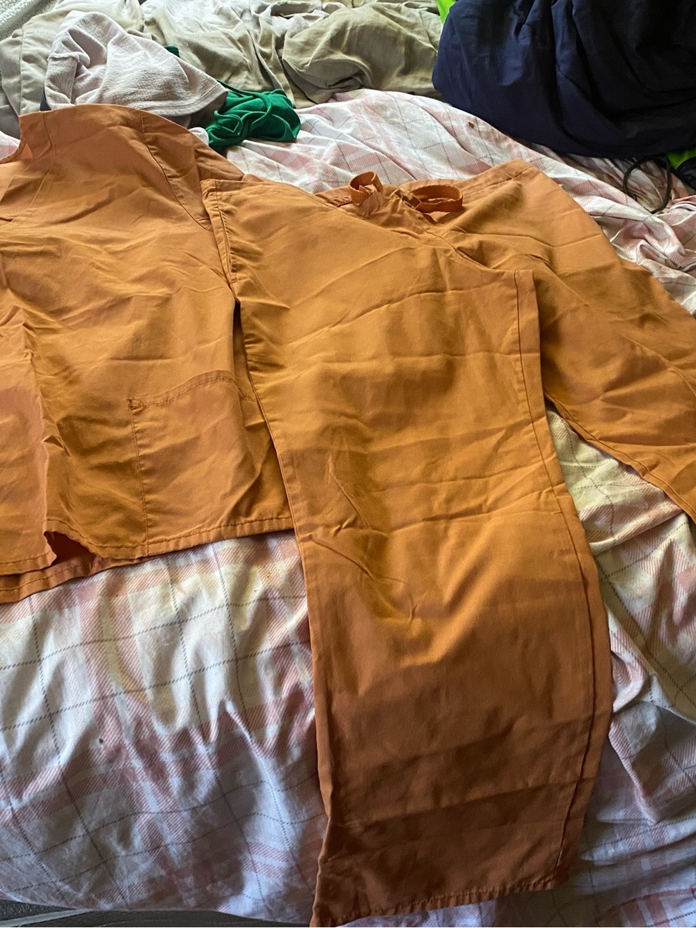Uniform Advantage Orange Women's Scrub Top and Pants Set